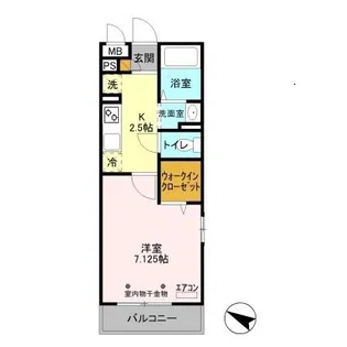 グランドソレイユBaba【1階】の間取り