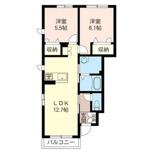 Parcvert(パルクヴェール) D 館【1階】の間取り