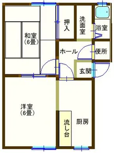 ラフォーレ朝倉【2階】の間取り