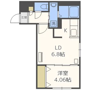 エヴァ麻生【4階】の間取り