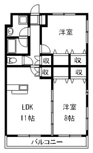 ブルーミング2【2階】の間取り