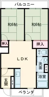 東ハイム【4階】の間取り