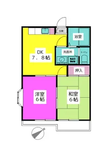インペリアル河辺【3階】の間取り