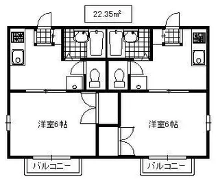 第2ハシバハイツ【2階】の間取り