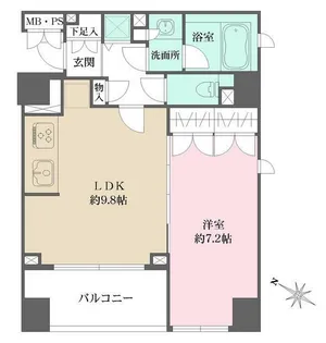 パークハウス渋谷山手【10階】の間取り