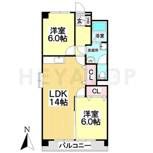 愛知県名古屋市瑞穂区瑞穂通6【マンション】の間取り