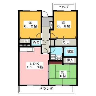 フェルミエール香貫【2階】の間取り