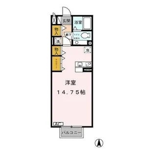 アンティエーヌ モナリエ【2階】の間取り