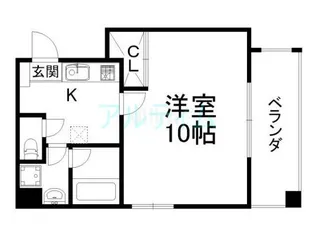 京都府京都市下京区観喜寺町【マンション】の間取り