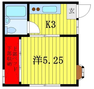 東京都北区十条仲原1【アパート】の間取り