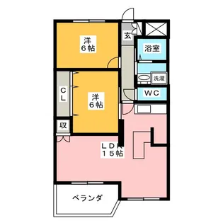 サンハイツオギソ【3階】の間取り