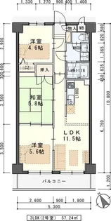 グリシーヌ・S【5階】の間取り