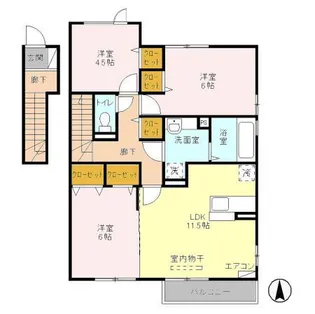 キャメロット I【2階】の間取り