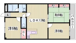 グリーンハイツ中島【2階】の間取り