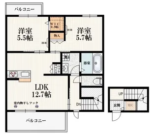 東京都東久留米市幸町3【マンション】の間取り