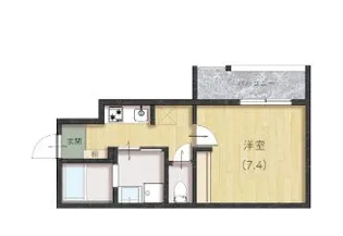広島県福山市三吉町南1【アパート】の間取り