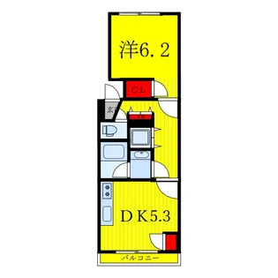 グローリオ王子神谷【2階】の間取り