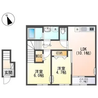仮)スターテラスII岩曽【2階】の間取り