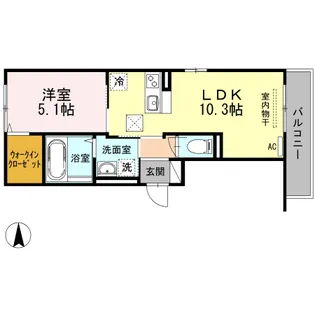 ルーエ西町【1階】の間取り