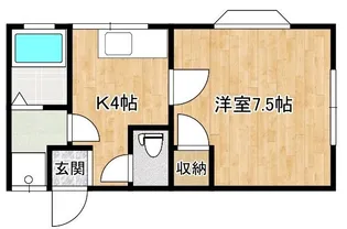 新潟県長岡市南七日町【アパート】の間取り