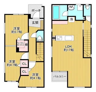 新潟県新潟市中央区堀之内南1【一戸建】の間取り