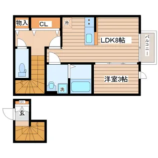 PAMS(パムス)【2階】の間取り
