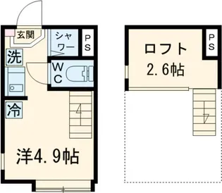シースカイ平井【1階】の間取り