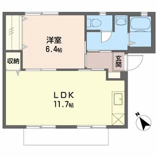 グランジュール上宇部【1階】の間取り