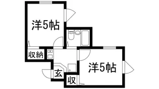 セレーノ門戸【1階】の間取り