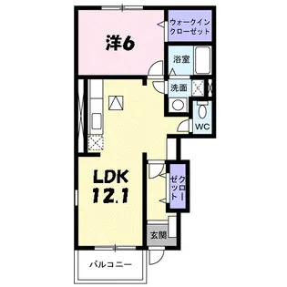 グリーン・エコーI【1階】の間取り