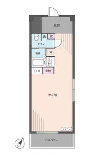デリス玉川【2階】の間取り