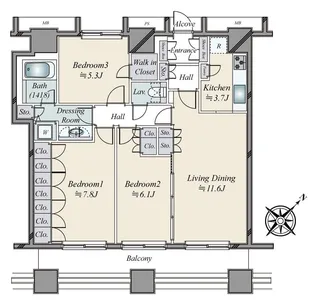 エアレジデンス新浦安【10階】の間取り
