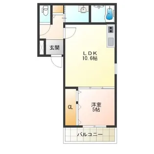 ラフィーネ聖天坂V番館【1階】の間取り