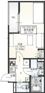 GRADUS新田【1階】の間取り