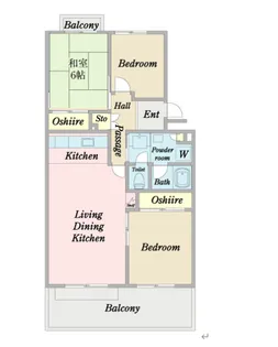 北柏ライフタウン【4階】の間取り