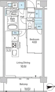 グリーンレジデンス赤坂【1階】の間取り