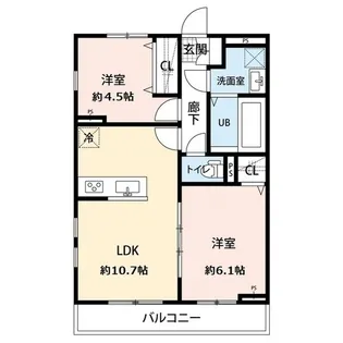 神奈川県相模原市南区磯部【アパート】の間取り