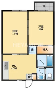 コーポラスたさき3【2階】の間取り