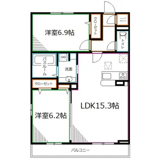 セント国立【2階】の間取り