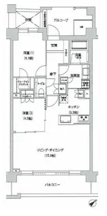 東京都文京区本駒込2【マンション】の間取り