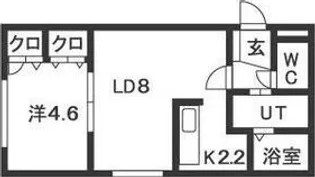 北海道札幌市西区二十四軒一条4【マンション】の間取り