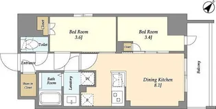AugustaResidence新小岩【5階】の間取り