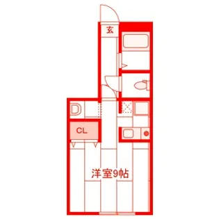 湘南(新)パラシオン【1階】の間取り
