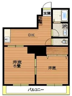 第二サンハイツ磯山【4階】の間取り