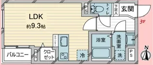 1Rの間取り画像