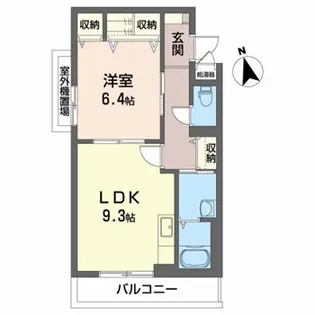 1LDKの間取り画像