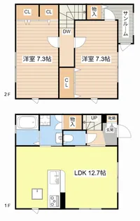 滋賀県守山市播磨田町【一戸建】の間取り