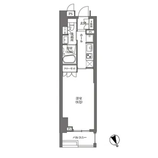 HAMACHO APARTMENTS【9階】の間取り