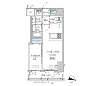 スタイリオ渋谷南平台【3階】の間取り