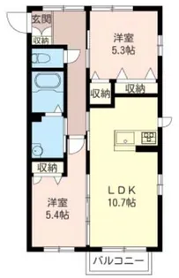 カーサ・クワトロ III【2階】の間取り
